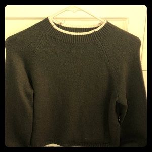army green cropped sweater